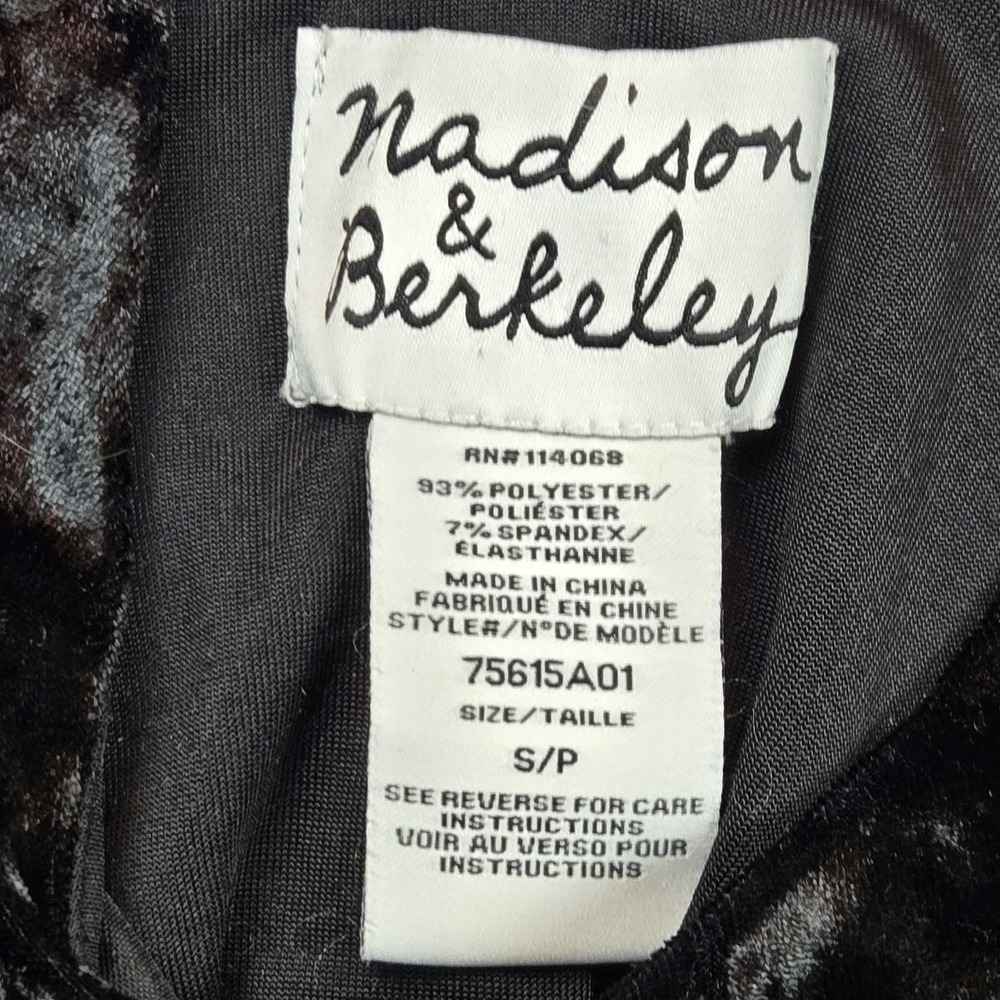 Madison & Berkeley Crushed Velvet Swing Cami SMALL Party Glam Goth‎ Festival Top - Picture 3 of 6